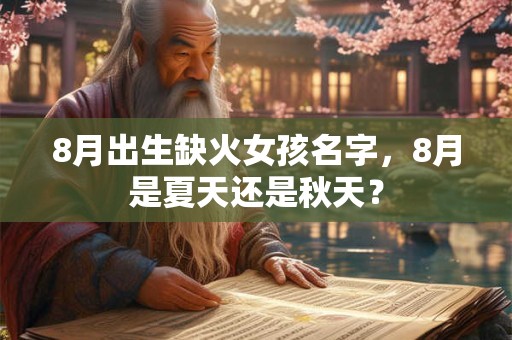 详细阅读:8月出生缺火女孩名字,8月是夏天还是秋天? 8月出生缺火女孩名字,8月是夏天还是秋天?