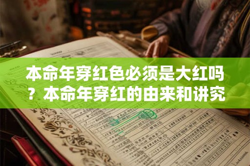 详细阅读:本命年穿红色必须是大红吗?本命年穿红的由来和讲究 本命年穿红色必须是大红吗?本命年穿红的由来和讲究