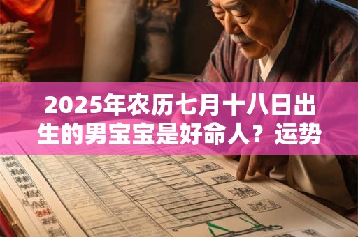 2025年农历七月十八日出生的男宝宝是好命人？运势详解