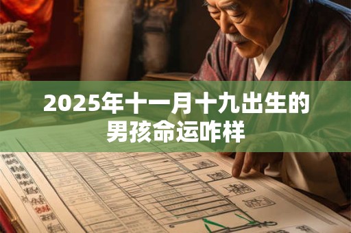 2025年十一月十九出生的男孩命运咋样