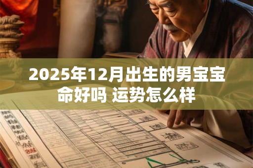 2025年12月出生的男宝宝命好吗 运势怎么样