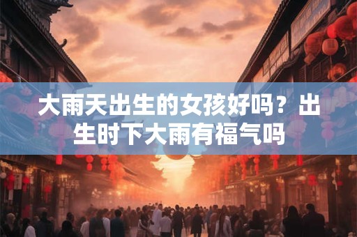 大雨天出生的女孩好吗？出生时下大雨有福气吗