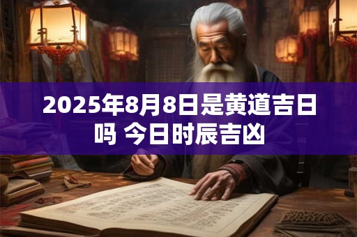 2025年8月8日是黄道吉日吗 今日时辰吉凶