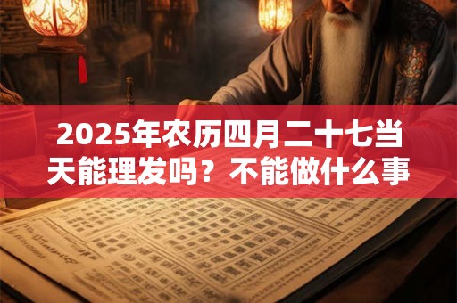 2025年农历四月二十七当天能理发吗？不能做什么事？