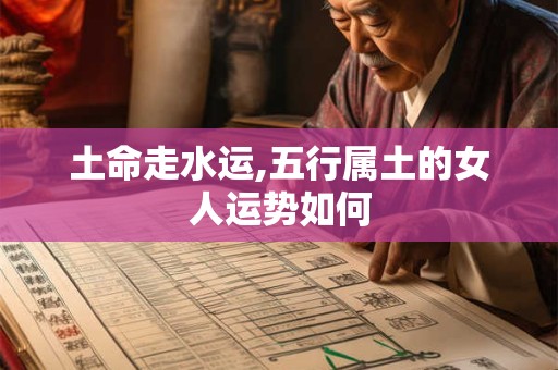 土命走水运,五行属土的女人运势如何