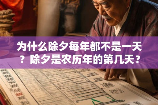 为什么除夕每年都不是一天？除夕是农历年的第几天？