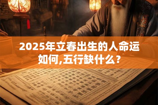 2025年立春出生的人命运如何,五行缺什么？