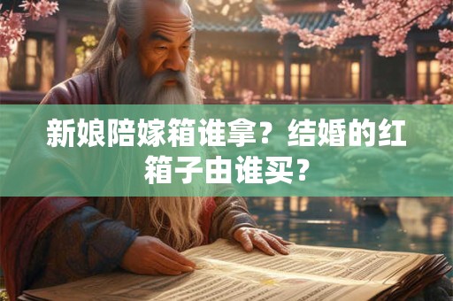 新娘陪嫁箱谁拿？结婚的红箱子由谁买？