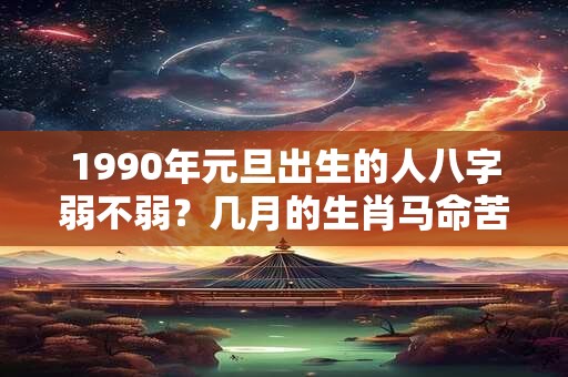 1990年元旦出生的人八字弱不弱？几月的生肖马命苦