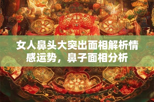 女人鼻头大突出面相解析情感运势，鼻子面相分析