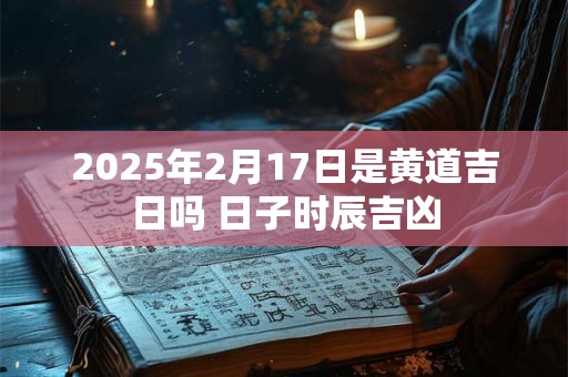 2025年2月17日是黄道吉日吗 日子时辰吉凶