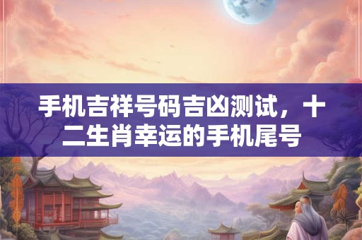 手机吉祥号码吉凶测试，十二生肖幸运的手机尾号