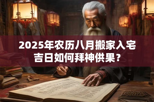 2025年农历八月搬家入宅吉日如何拜神供果？