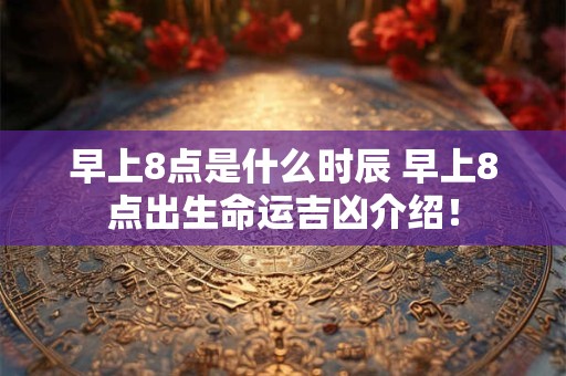 早上8点是什么时辰 早上8点出生命运吉凶介绍！