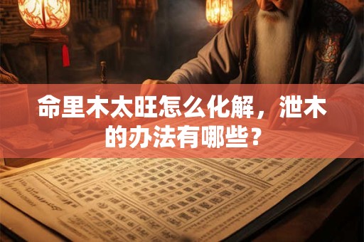 命里木太旺怎么化解，泄木的办法有哪些？