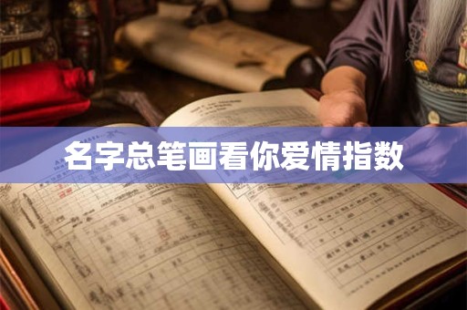 名字总笔画看你爱情指数