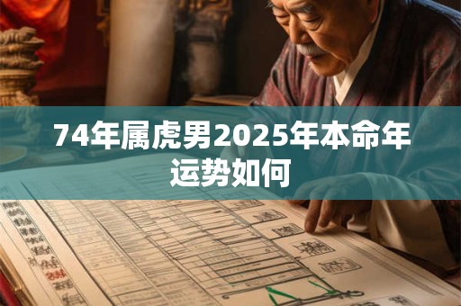 74年属虎男2025年本命年运势如何