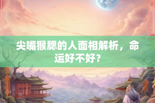尖嘴猴腮的人面相解析，命运好不好？