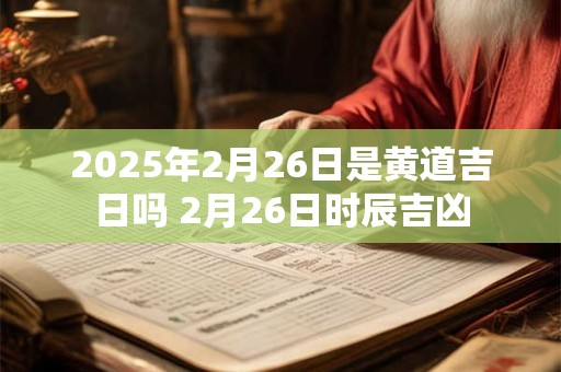 详细阅读:2025年2月26日是黄道吉日吗 2月26日时辰吉凶 2025年2月26日是黄道吉日吗 2月26日时辰吉凶