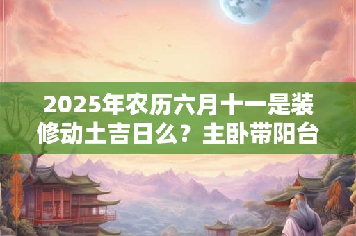 2025年农历六月十一是装修动土吉日么？主卧带阳台好不好
