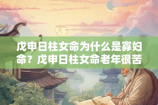 戊申日柱女命为什么是寡妇命？戊申日柱女命老年很苦吗？