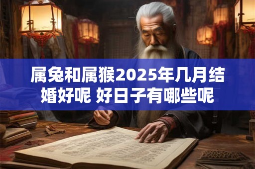 属兔和属猴2025年几月结婚好呢 好日子有哪些呢