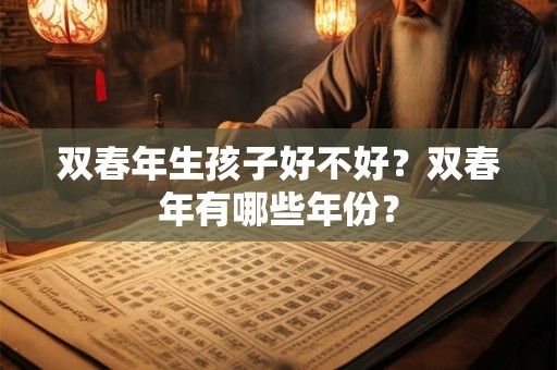 双春年生孩子好不好？双春年有哪些年份？