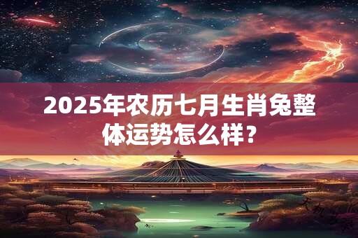 2025年农历七月生肖兔整体运势怎么样？