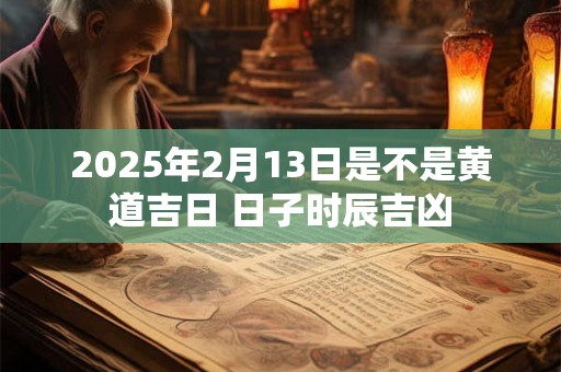 2025年2月13日是不是黄道吉日 日子时辰吉凶