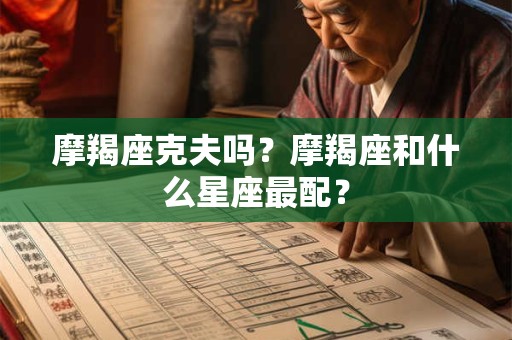 摩羯座克夫吗？摩羯座和什么星座最配？