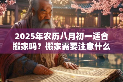 2025年农历八月初一适合搬家吗？搬家需要注意什么？