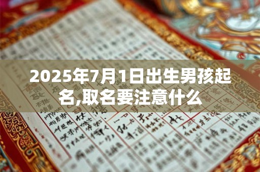 2025年7月1日出生男孩起名,取名要注意什么