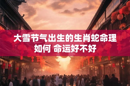 大雪节气出生的生肖蛇命理如何 命运好不好