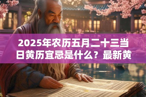2025年农历五月二十三当日黄历宜忌是什么？最新黄历查询