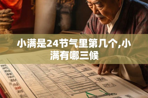 小满是24节气里第几个,小满有哪三候