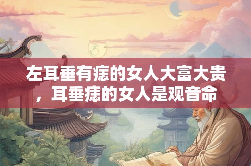 左耳垂有痣的女人大富大贵，耳垂痣的女人是观音命