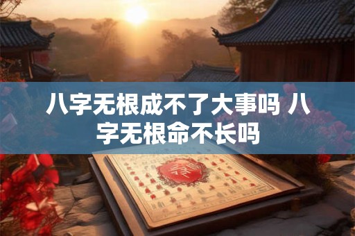 八字无根成不了大事吗 八字无根命不长吗