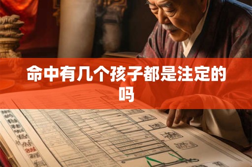 命中有几个孩子都是注定的吗