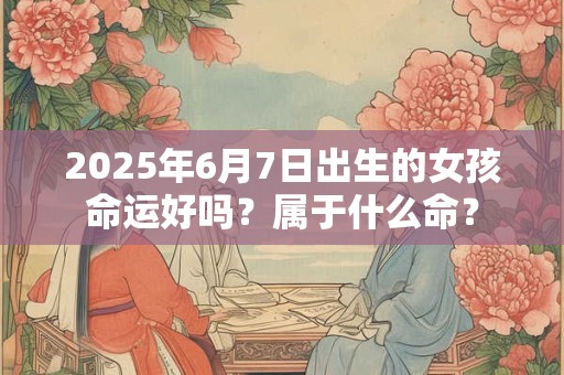 2025年6月7日出生的女孩命运好吗？属于什么命？