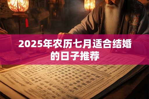 2025年农历七月适合结婚的日子推荐