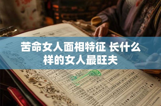 苦命女人面相特征 长什么样的女人最旺夫