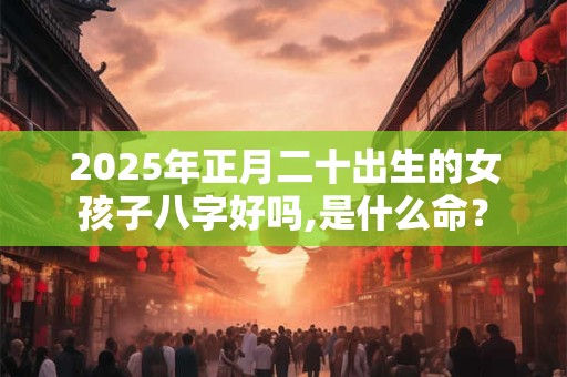2025年正月二十出生的女孩子八字好吗,是什么命？