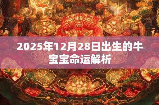 2025年12月28日出生的牛宝宝命运解析