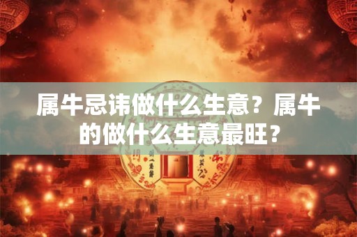 属牛忌讳做什么生意？属牛的做什么生意最旺？