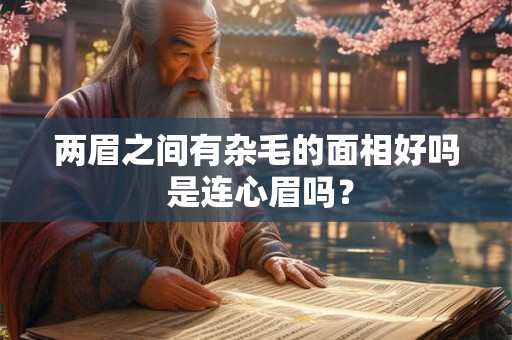 两眉之间有杂毛的面相好吗 是连心眉吗？