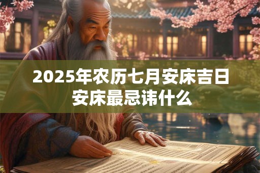2025年农历七月安床吉日 安床最忌讳什么