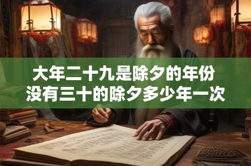 大年二十九是除夕的年份 没有三十的除夕多少年一次