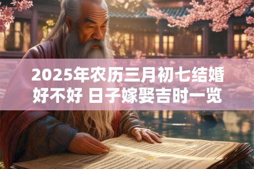 2025年农历三月初七结婚好不好 日子嫁娶吉时一览！