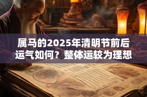 属马的2025年清明节前后运气如何？整体运较为理想
