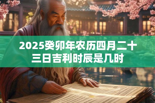 2025癸卯年农历四月二十三日吉利时辰是几时
